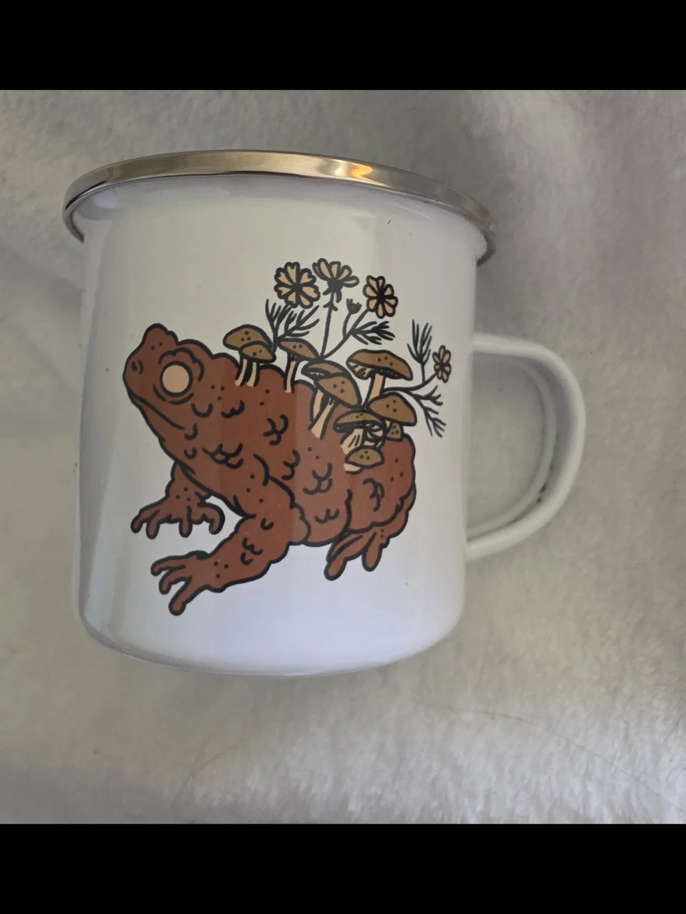 🍂 Vintage-Vibe Goblincore & Whimsical Autumn Enamel Mug Set 🐸